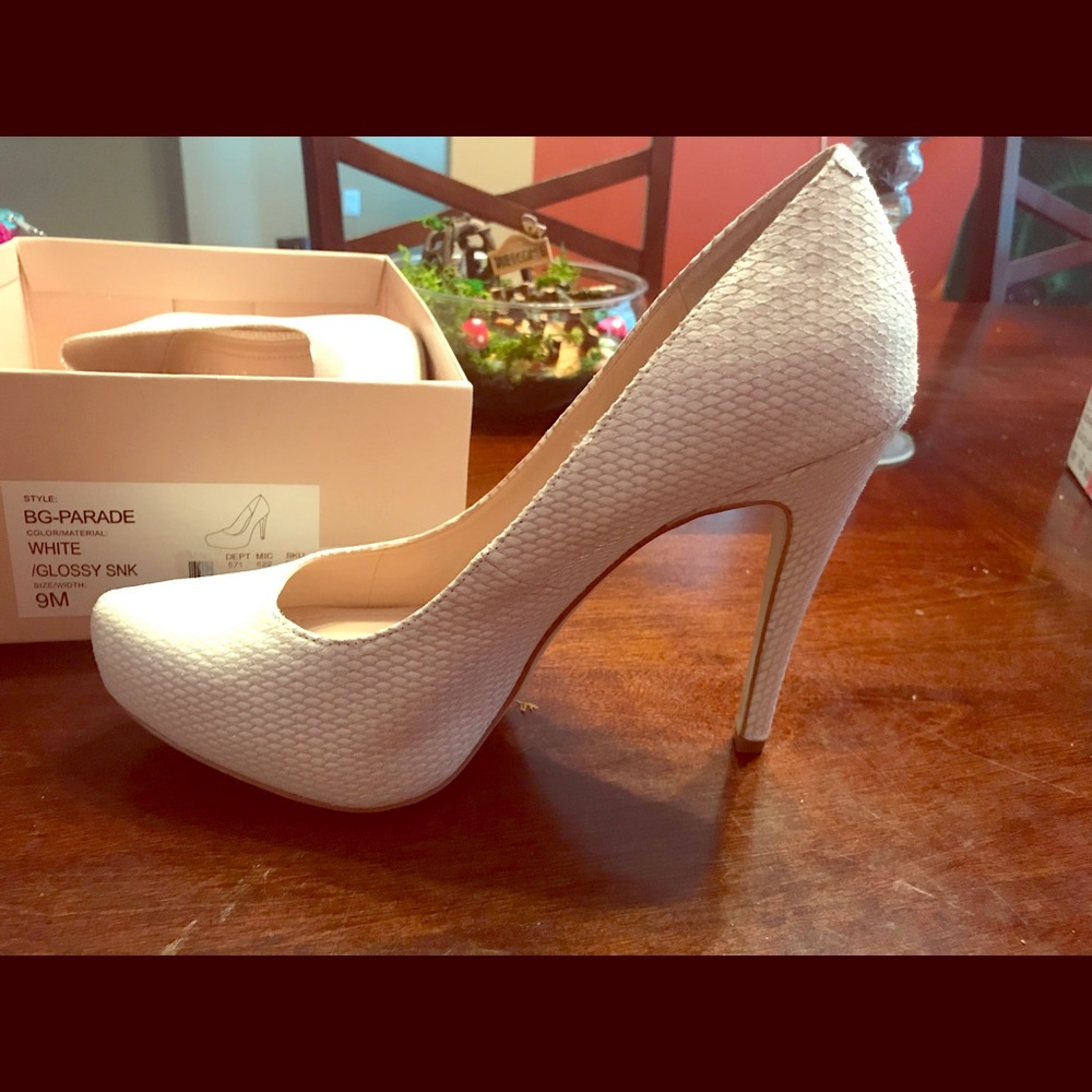 Women’s high heel shoe worn once.